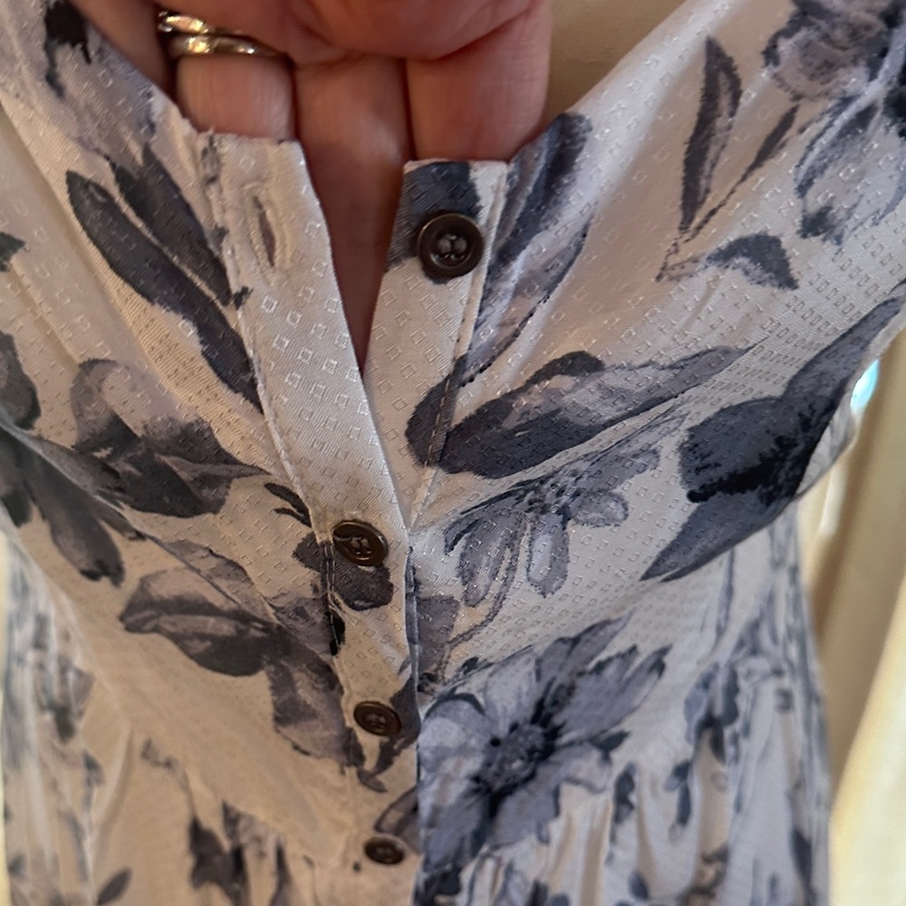 Anama White and Blue Floral Maxi Dress - Picture 4 of 8